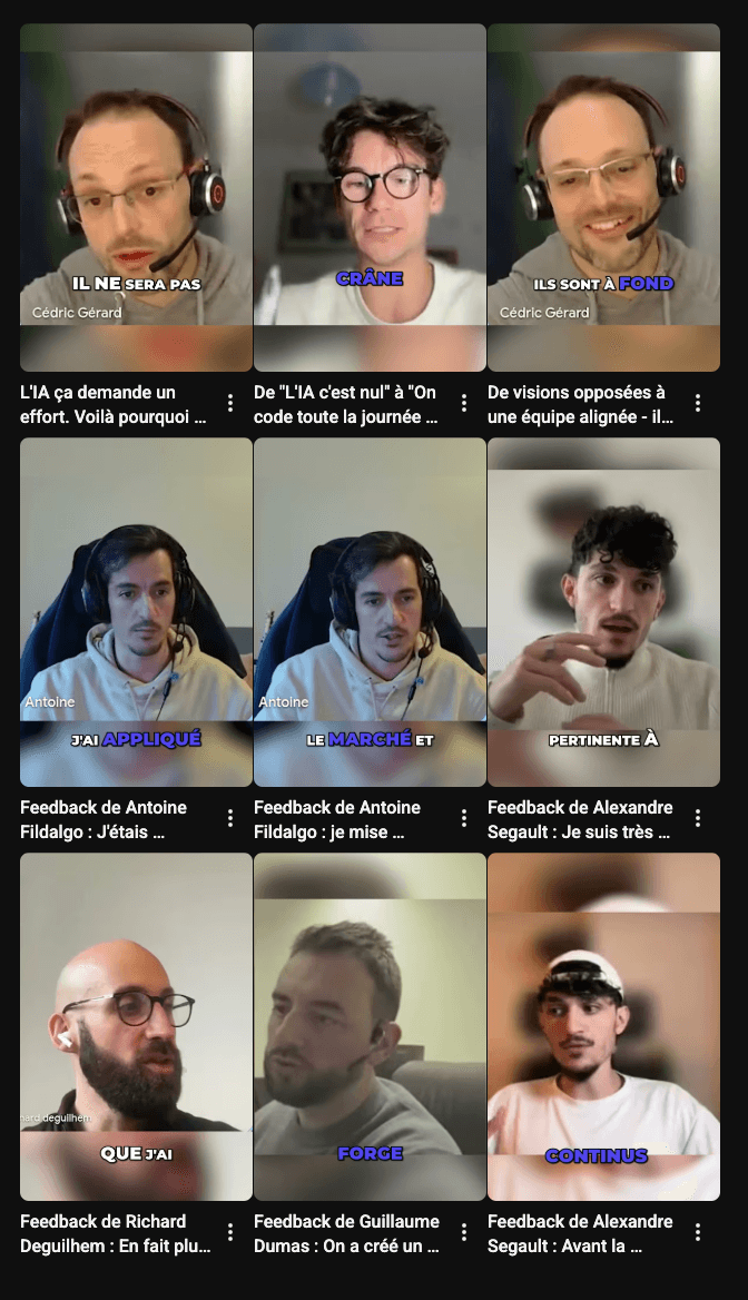 Playlist YouTube de retours d’expérience AI-Driven Dev